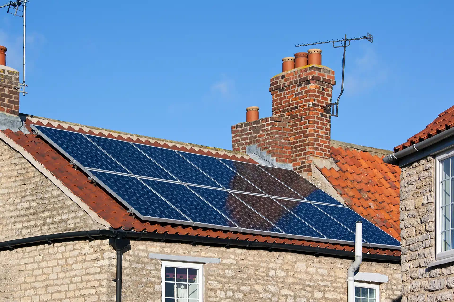 Solar panels on a roof